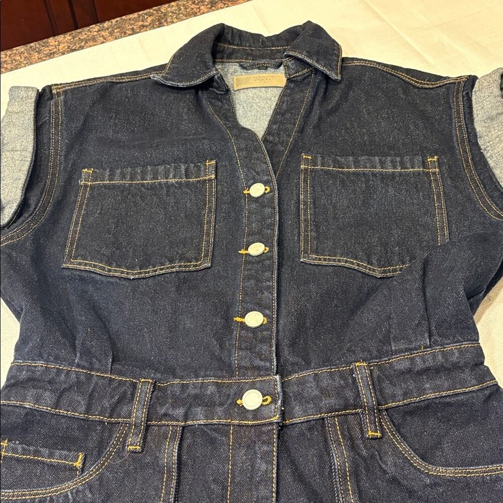 Blank NYC Dark Blue Denim Romper Size S - Picture 4 of 8
